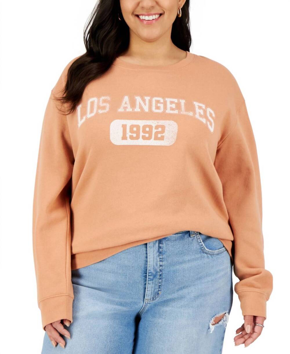 NEW LOVE TRIBE los angeles graphic sweatshirt - plus in cork